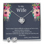 To My Wife necklace & earring set