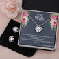 To My Wife necklace & earring set