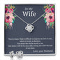 To My Wife necklace & earring set