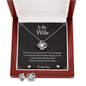 To My Wife necklace & earring set