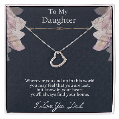 To My Daughter necklace