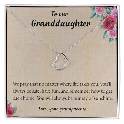 To Our Granddaughter necklace